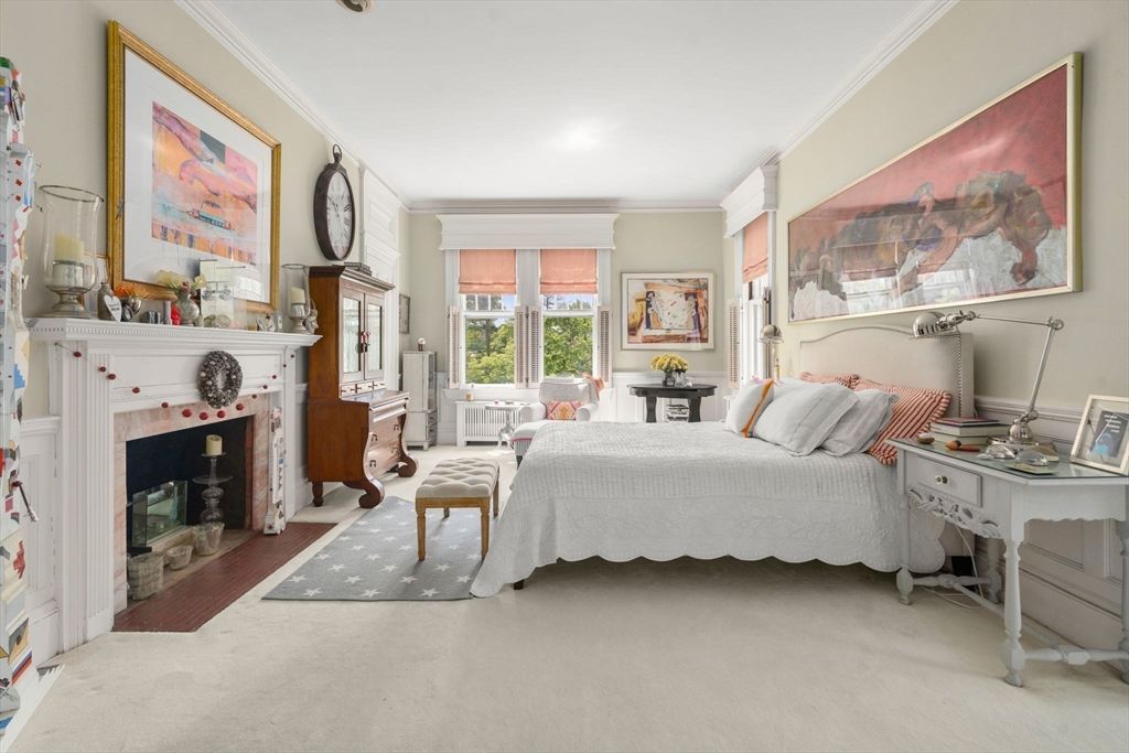 Bedroom, Fireplace, Interior