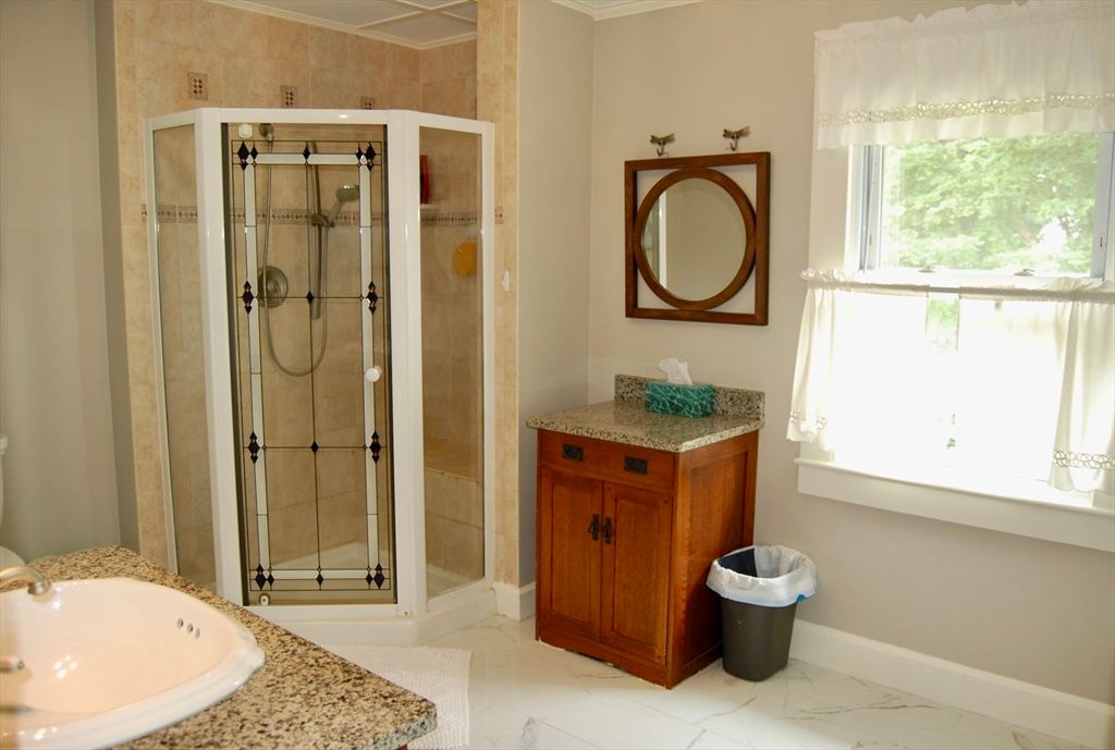 Bathroom, Glass Shower, Interior, Marble