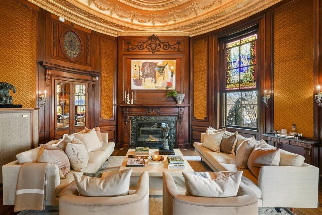 Fireplace, Interior, Living room, Wooden Walls