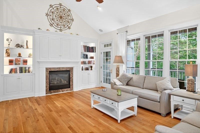Fireplace, Interior, Living room, Wood Texture Flooring