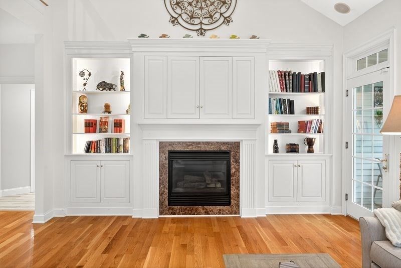 Fireplace, Interior, Wood Texture Flooring