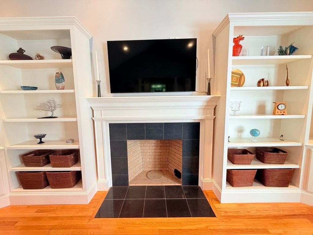 Fireplace, Interior, Wood Texture Flooring