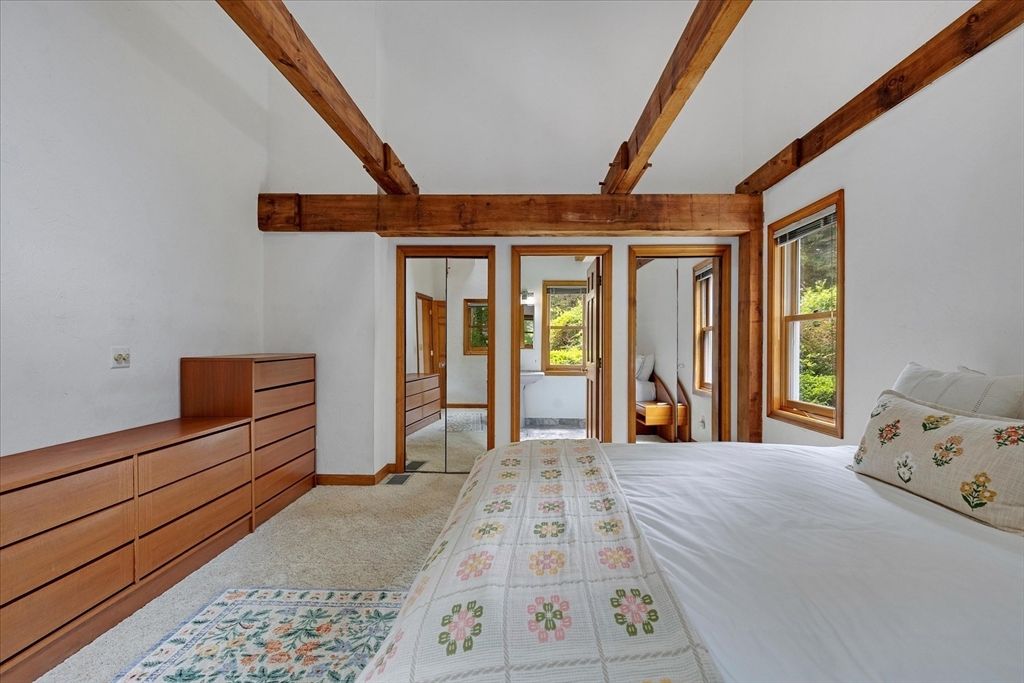 Bedroom, Interior, Wooden Beams