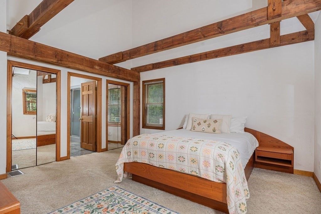 Bedroom, Interior, Wooden Beams