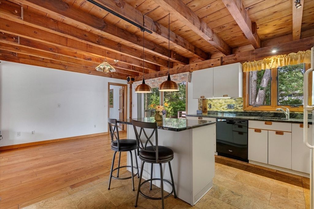 Interior, Kitchen, Pendant Lights, Wooden Beams, Wooden Ceilings, Wood Texture Flooring