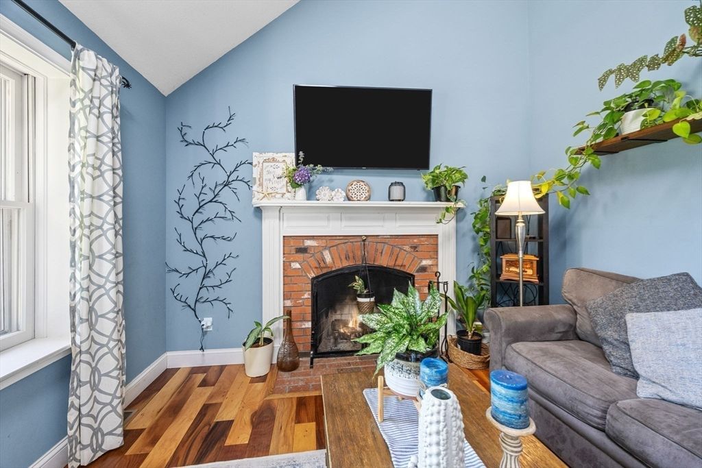 Fireplace, Interior, Living room, Wood Texture Flooring