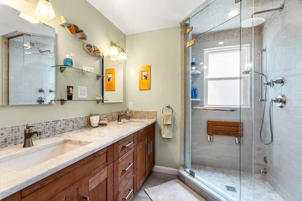 Bathroom, Dual Sink Vanities, Glass Shower, Interior