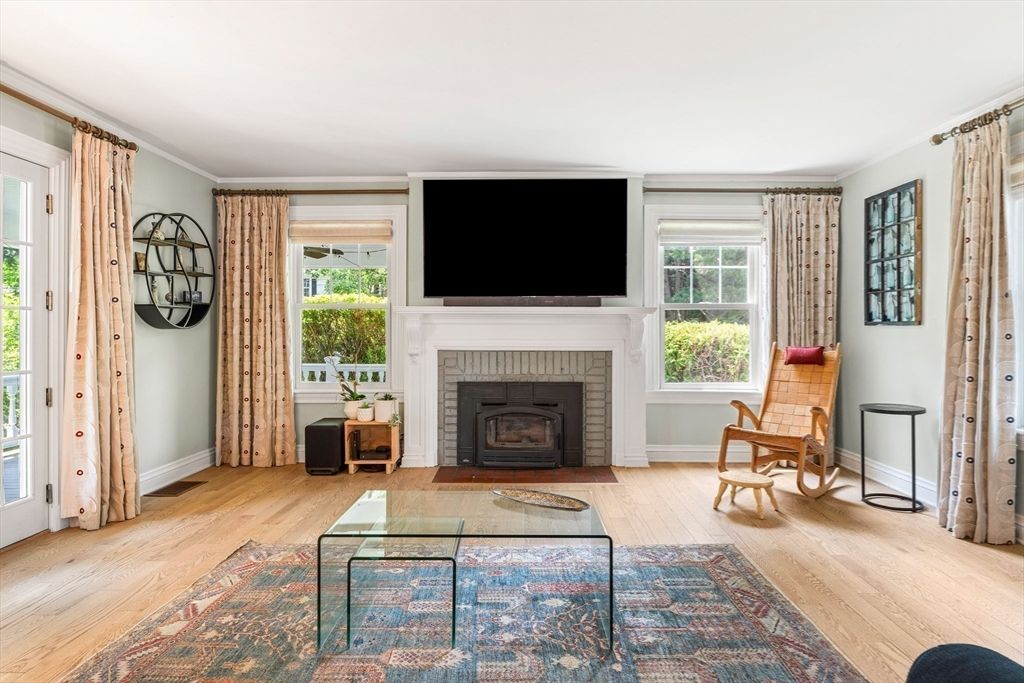 Fireplace, Interior, Wood Texture Flooring