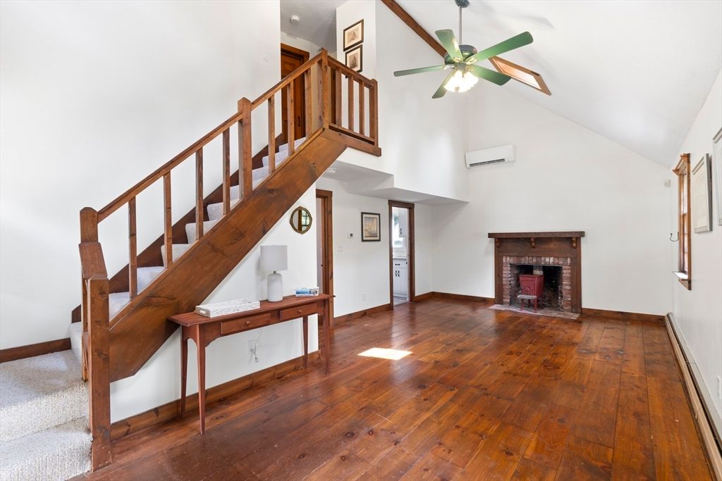 Fireplace, Interior, Wood Texture Flooring
