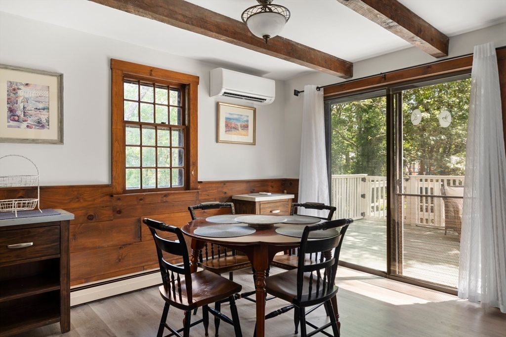 Dining room, Interior, Wooden Beams, Wood Texture Flooring