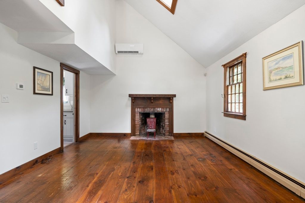 Empty room, Fireplace, Interior, Wood Texture Flooring