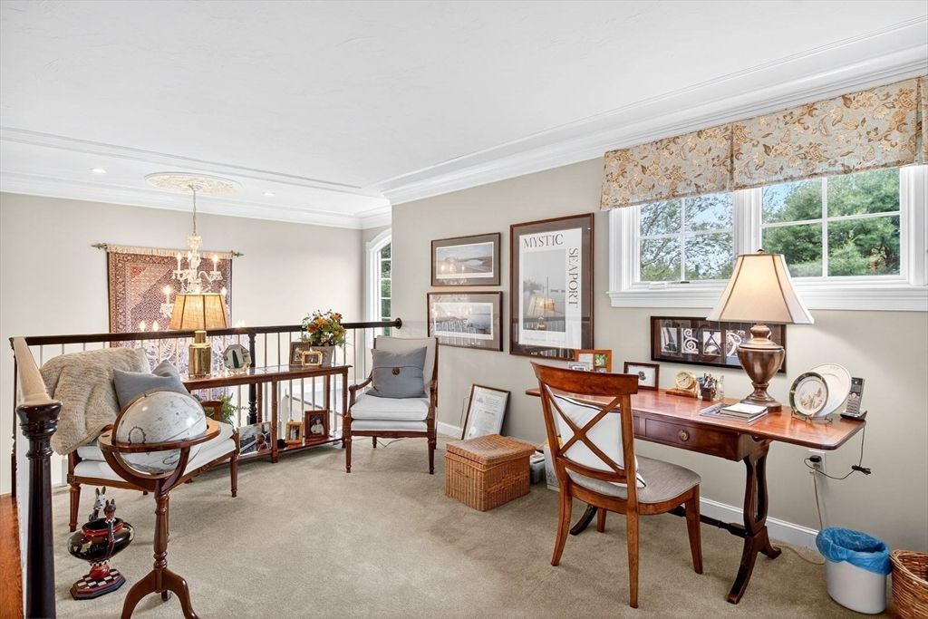 Chandelier, Home Office, Interior, Recessed Lighting