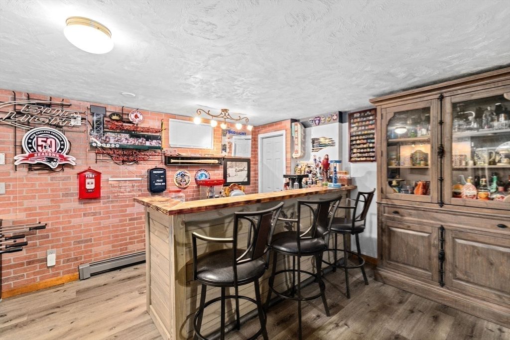 Interior, Stone Walls, Wood Texture Flooring
