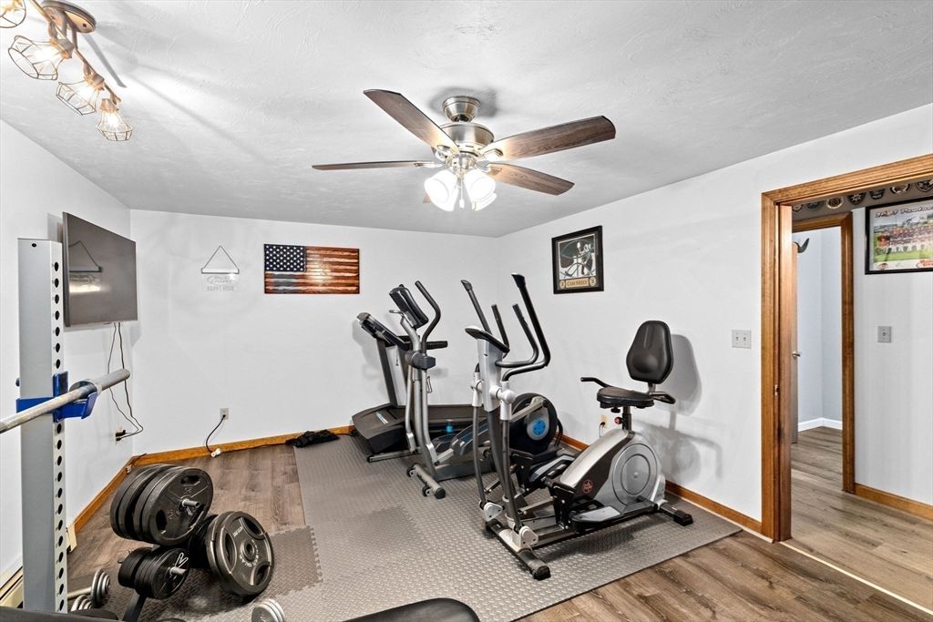 Fitness Equipment, Interior, Wood Texture Flooring