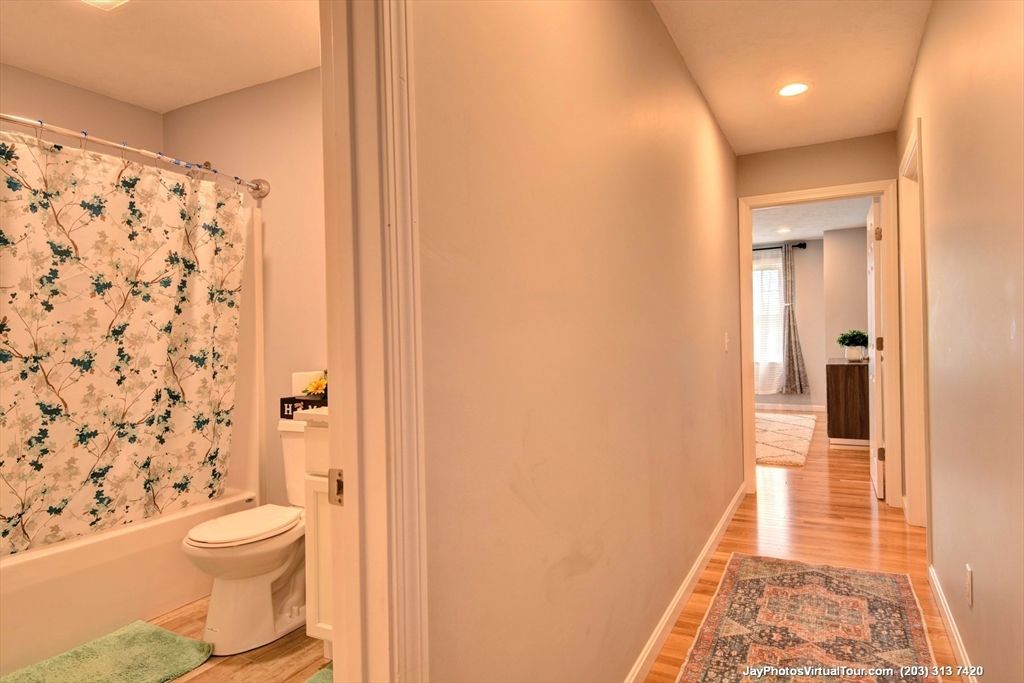 Bathroom, Interior, Recessed Lighting, Wood Texture Flooring