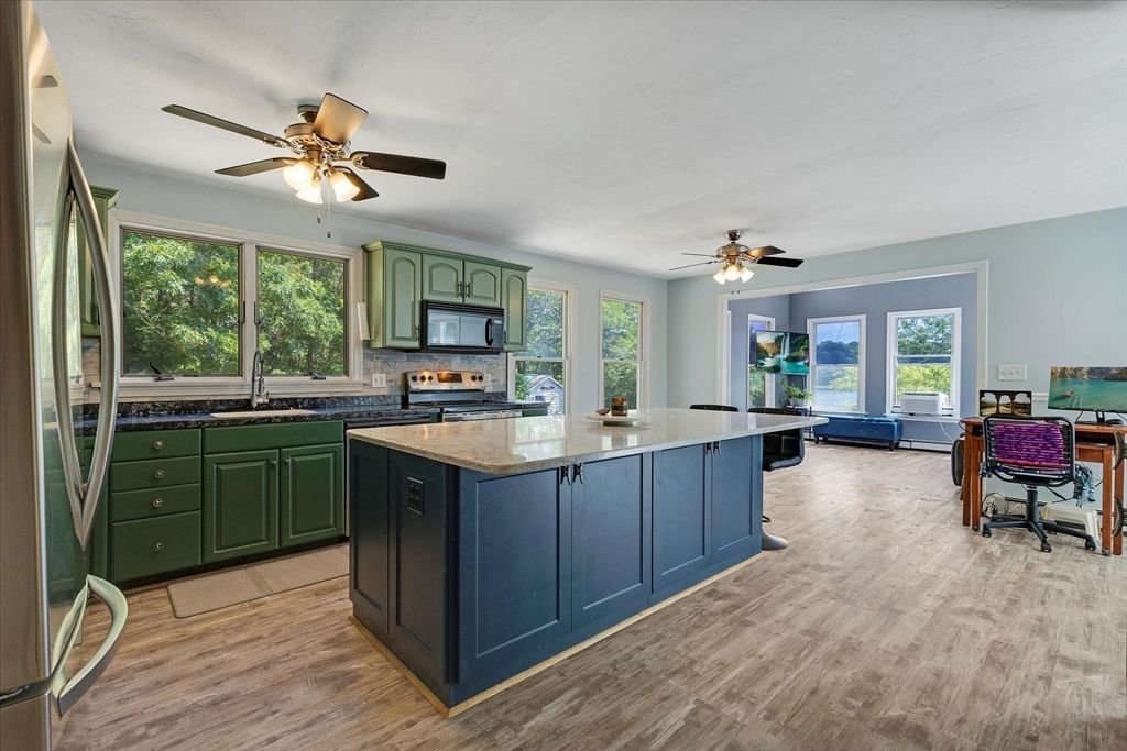 Interior, Kitchen, Wood Texture Flooring