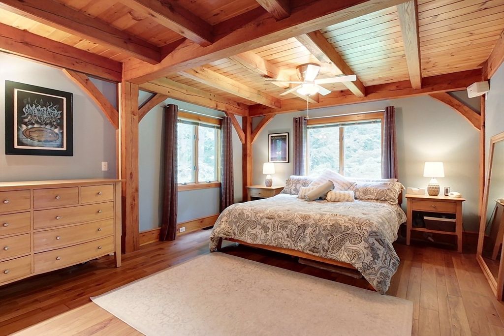 Bedroom, Interior, Wooden Beams, Wooden Ceilings, Wood Texture Flooring