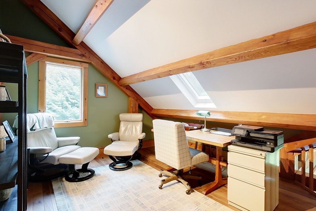 Home Office, Interior, Wooden Beams, Wood Texture Flooring