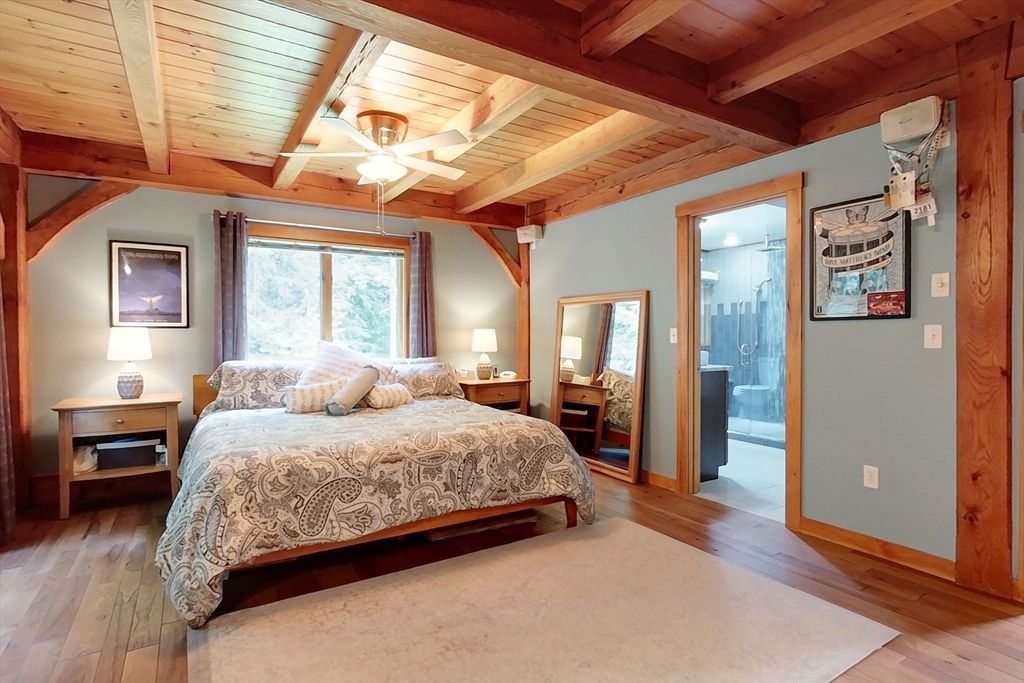 Bedroom, Interior, Wooden Beams, Wooden Ceilings, Wood Texture Flooring
