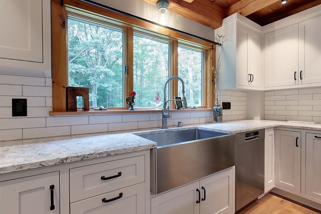 Interior, Kitchen, Recessed Lighting, Stainless Steel Appliances, Wooden Ceilings, Wood Texture Flooring