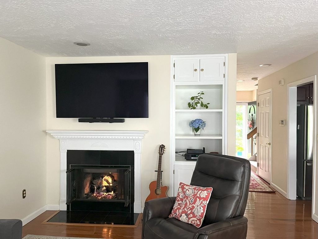 Fireplace, Interior, Wood Texture Flooring