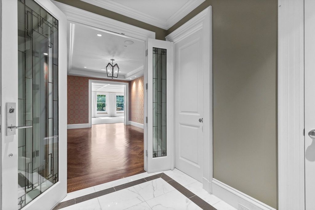 Interior, Marble, Pendant Lights, Recessed Lighting, Wood Texture Flooring