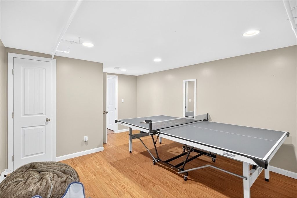Game Room, Interior, Recessed Lighting, Wood Texture Flooring