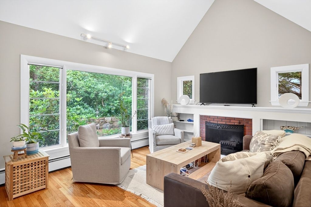 Fireplace, Interior, Living room, Wood Texture Flooring