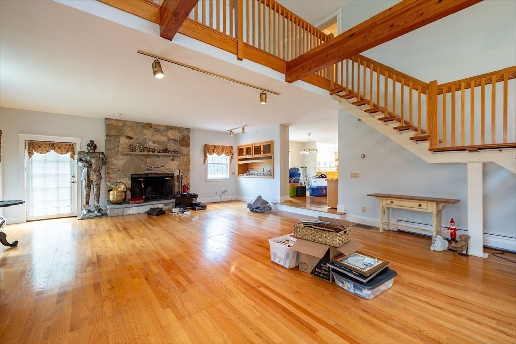 Fireplace, Interior, Wood Texture Flooring