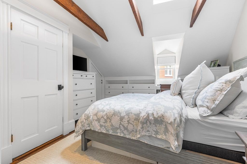 Bedroom, Interior, Wooden Beams