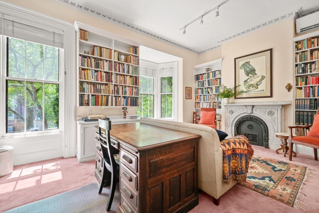 Fireplace, Home Office, Interior