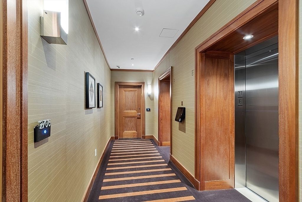 Elevator, Interior, Recessed Lighting, Wooden Walls