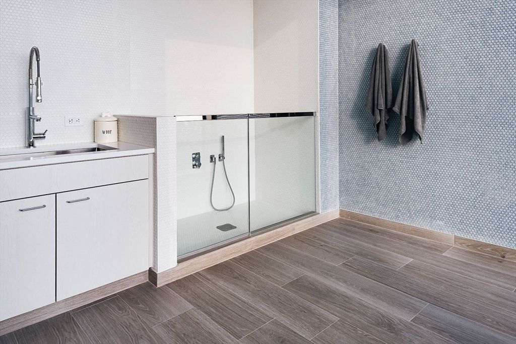 Bathroom, Interior, Wood Texture Flooring