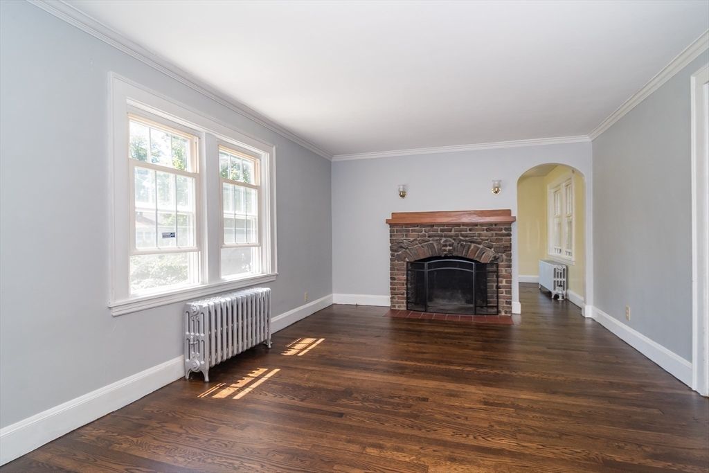 Empty room, Fireplace, Interior, Wood Texture Flooring