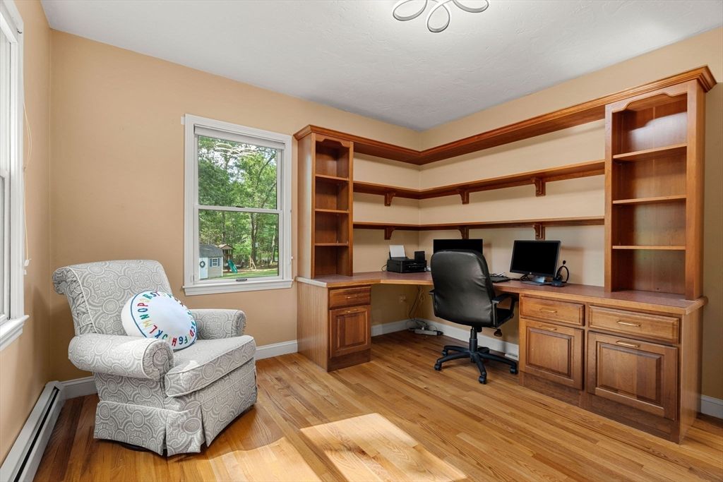 Home Office, Interior, Wood Texture Flooring
