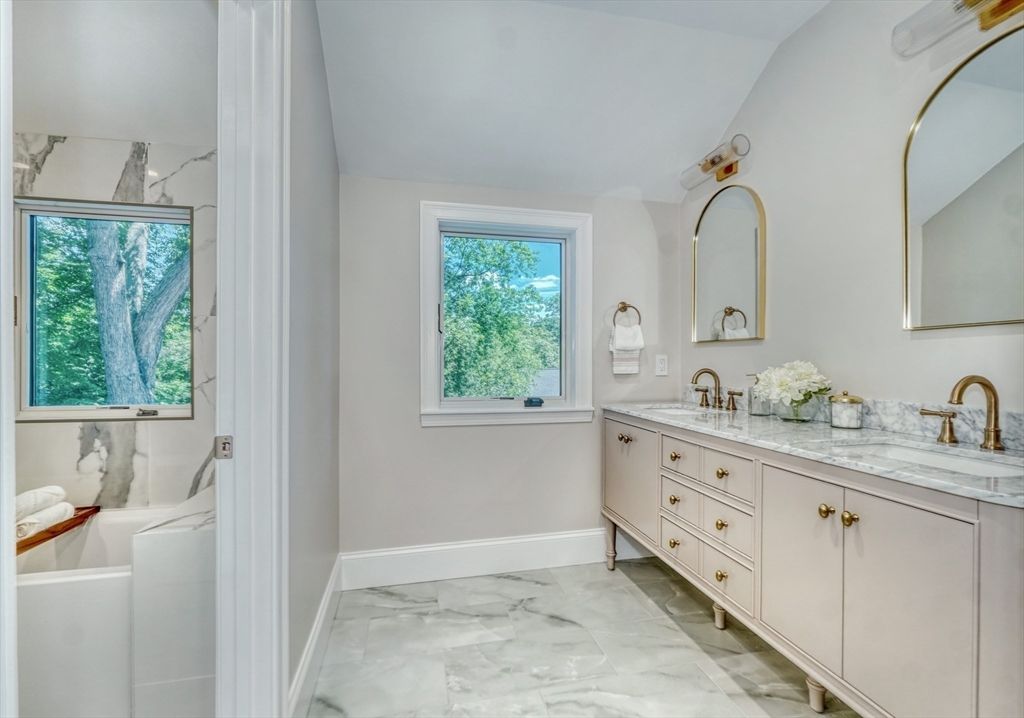 Bathroom, Dual Sink Vanities, Interior, Marble