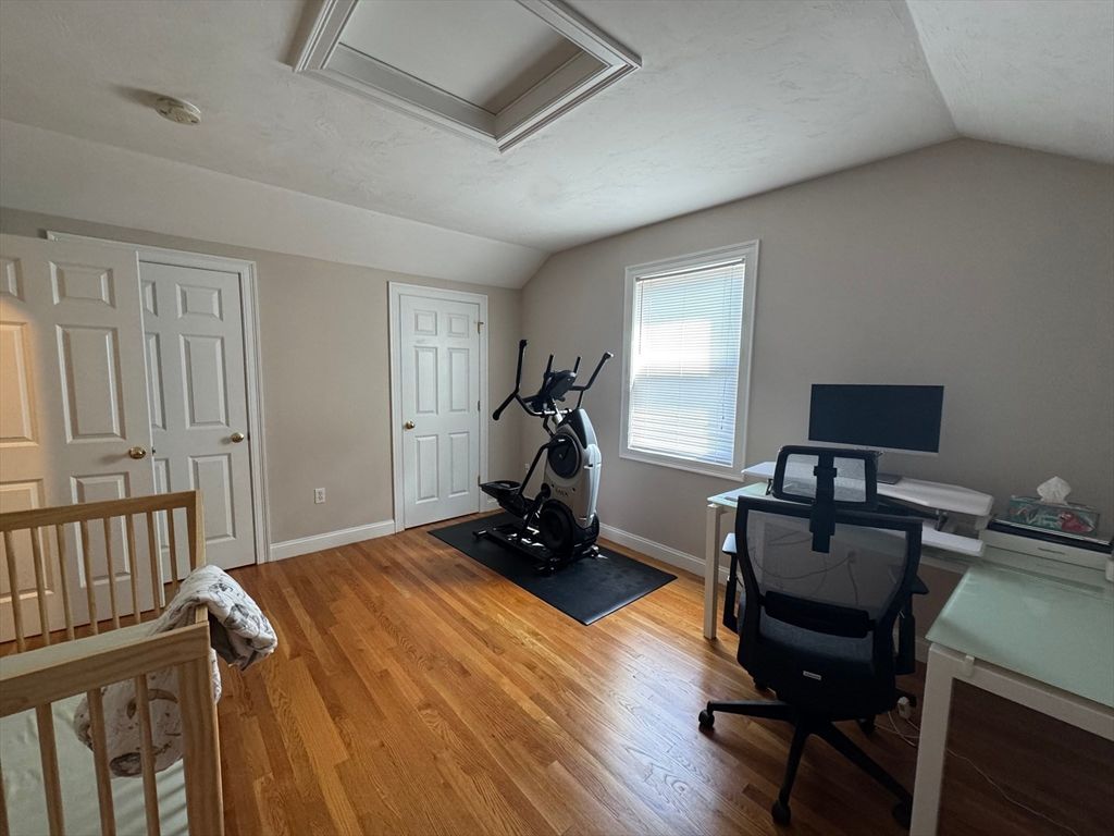 Fitness Equipment, Home Office, Interior, Wood Texture Flooring
