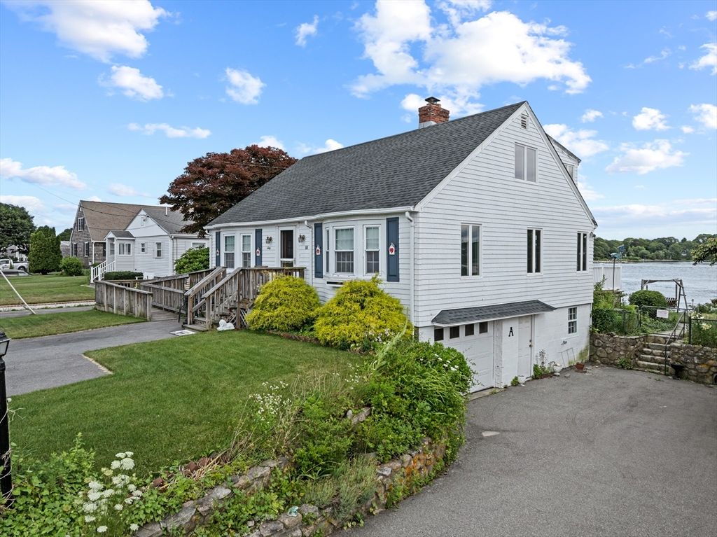 Attached, Backyard, Exterior, Facade, Water, Cape Cod
