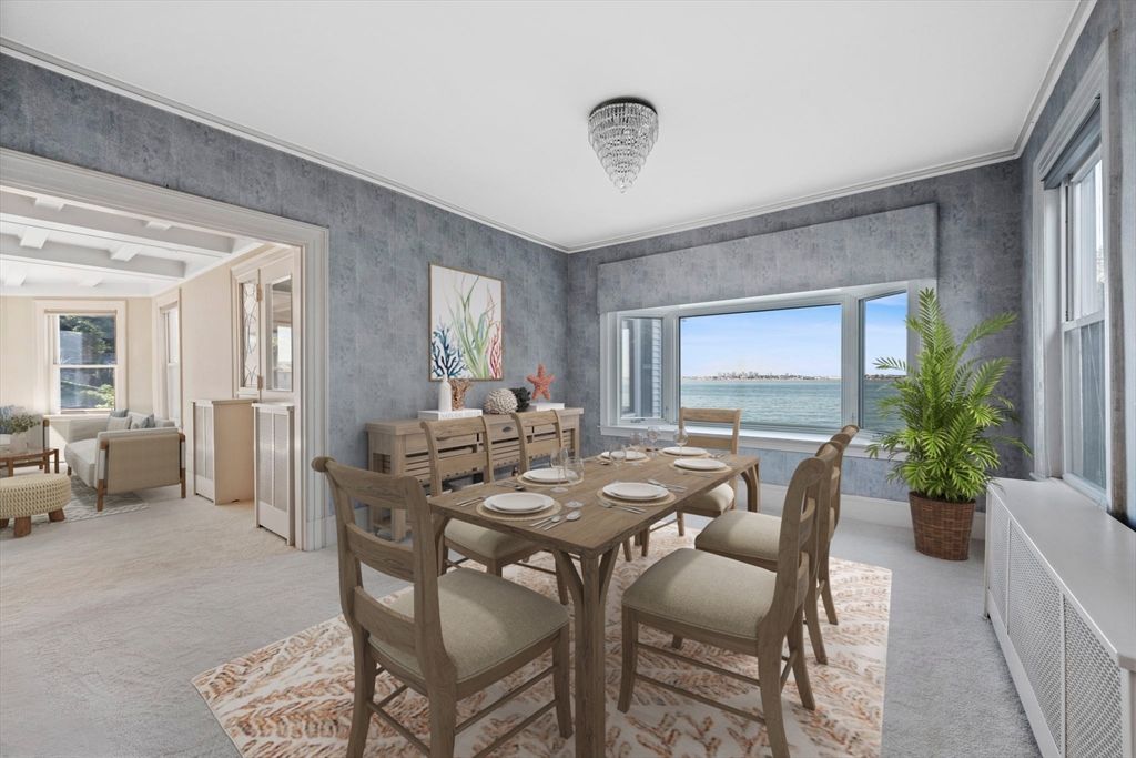 Dining room, Interior, Water