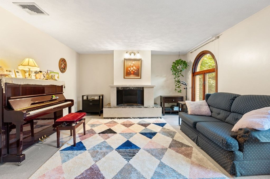 Fireplace, Interior, Living room, Piano