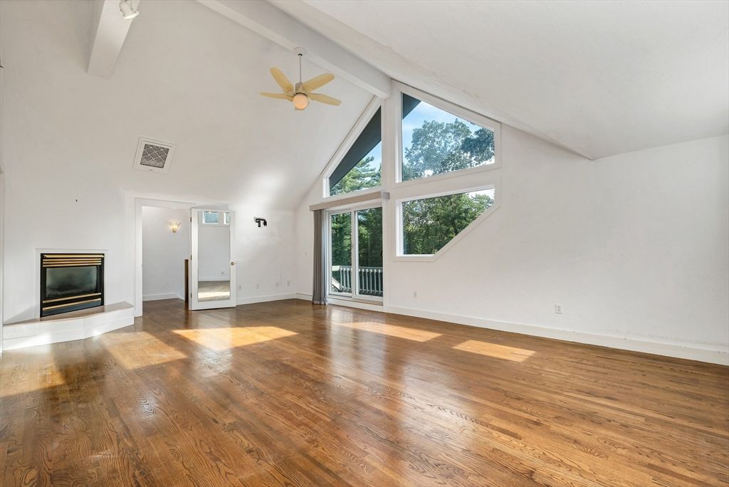 Empty room, Fireplace, Interior, Wood Texture Flooring