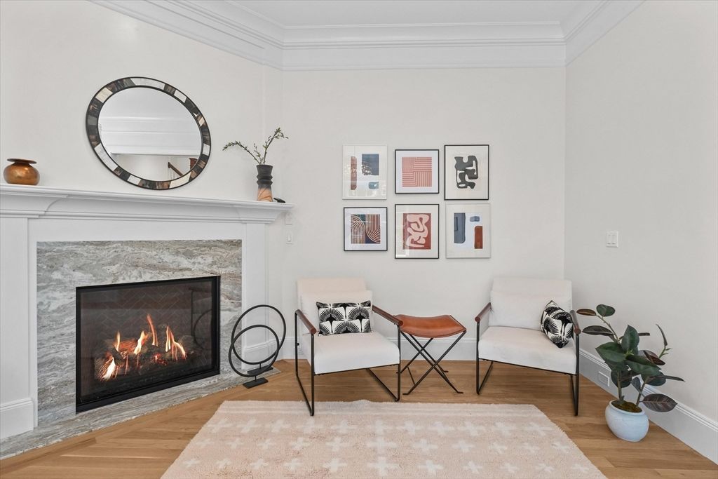 Fireplace, Interior, Wood Texture Flooring