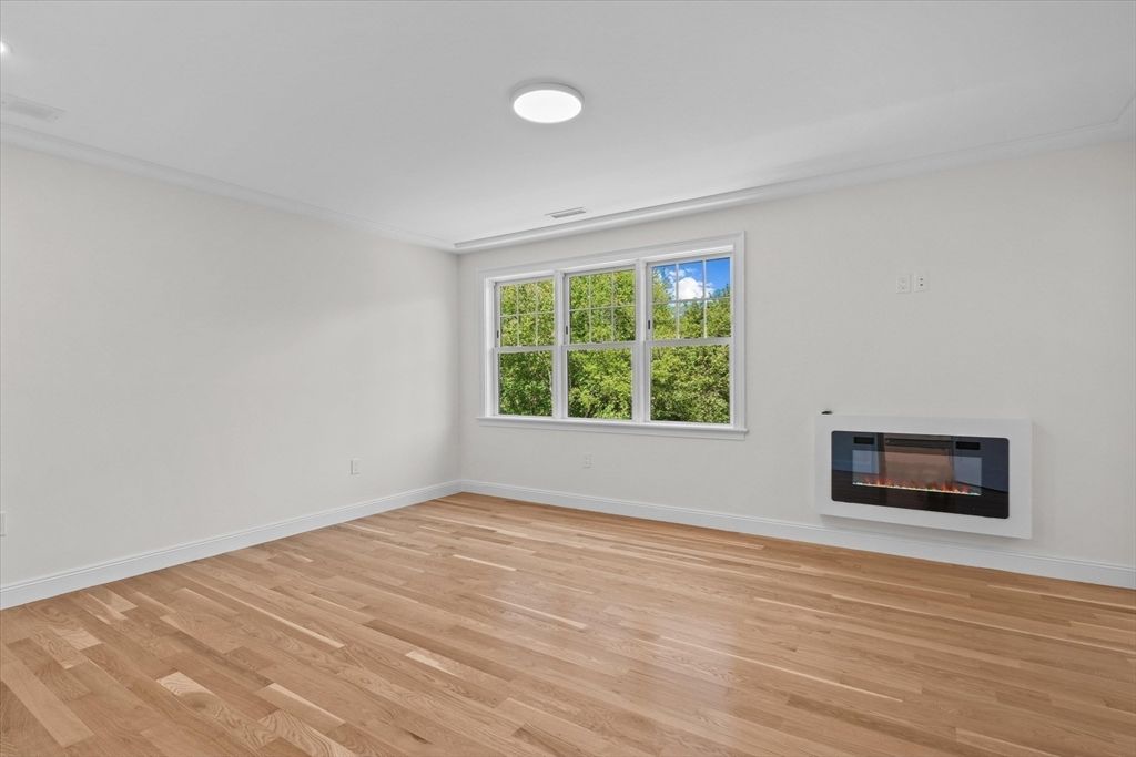 Empty room, Fireplace, Interior, Wood Texture Flooring