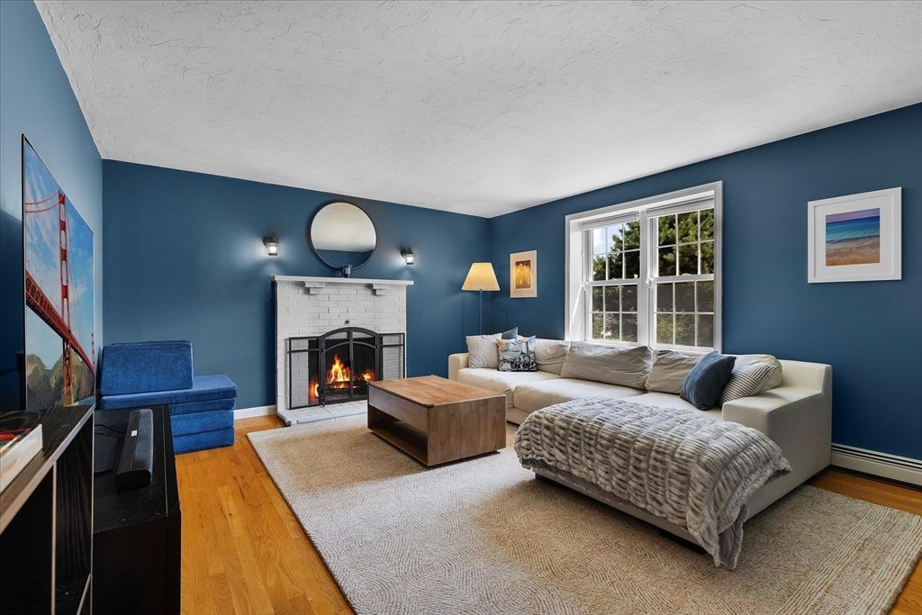 Fireplace, Interior, Living room, Wood Texture Flooring