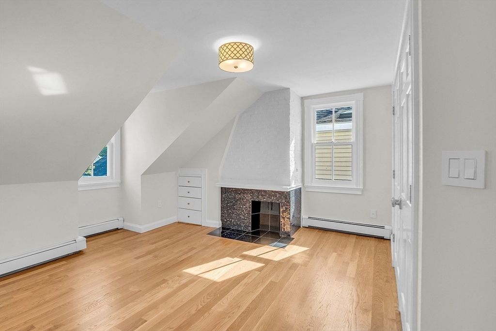 Fireplace, Interior, Wood Texture Flooring