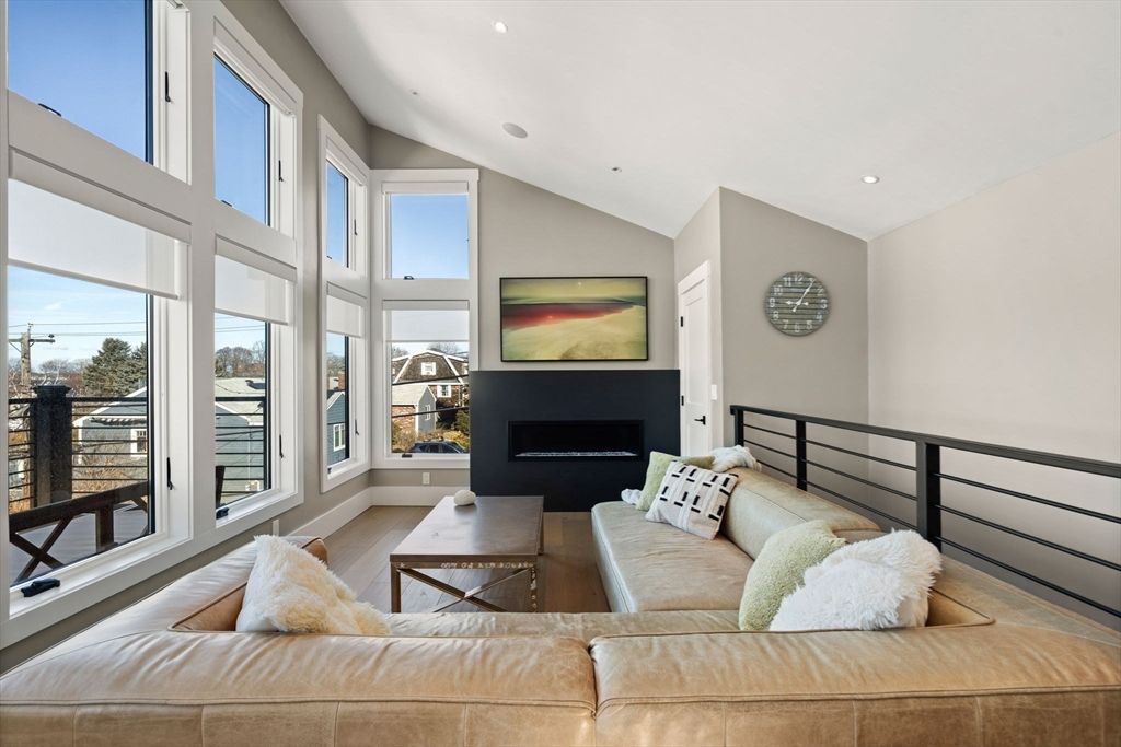 Fireplace, Interior, Living room, Recessed Lighting