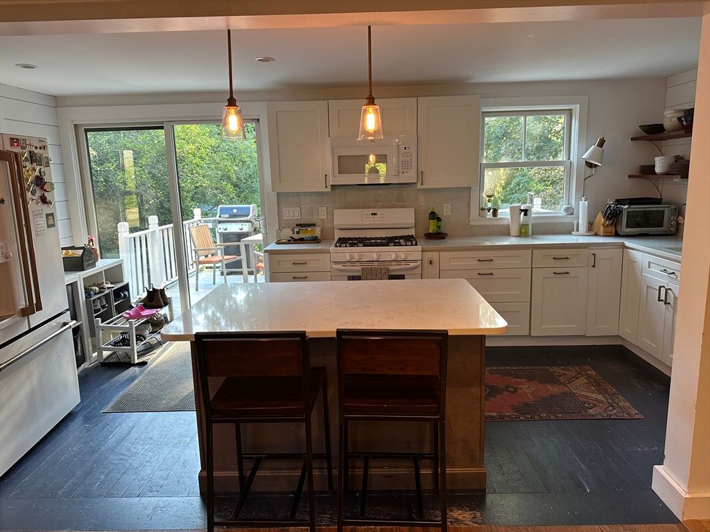 Interior, Kitchen, Pendant Lights, Stainless Steel Appliances, Wood Texture Flooring