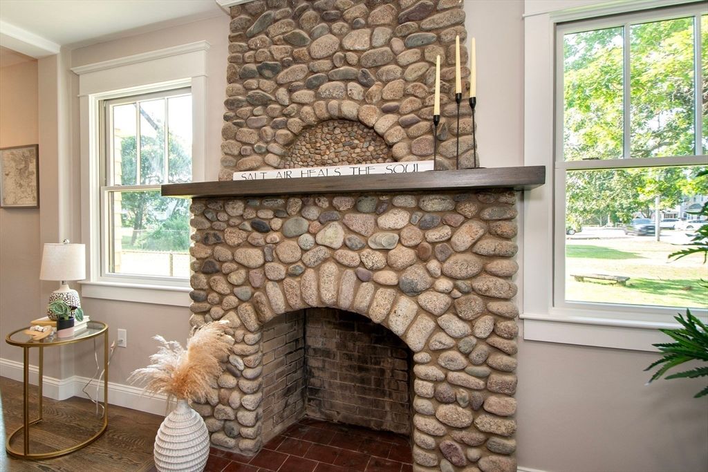 Fireplace, Interior, Stone Walls