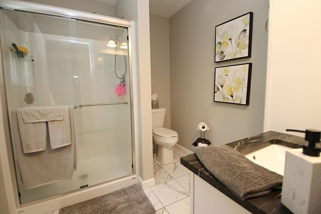 Bathroom, Glass Shower, Interior, Marble