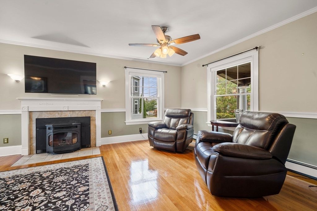 Fireplace, Interior, Wood Texture Flooring